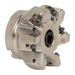 Seco - 6 Inserts, 2-1/2" Cut Diam, 3/4" Arbor Diam, 0.295" Max Depth of Cut, Indexable Square-Shoulder Face Mill - 0/90° Lead Angle, 1.57" High, XNEX 0806.. Insert Compatibility, Through Coolant, Series Square 6 - Apex Tool & Supply