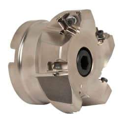 Seco - 5 Inserts, 3" Cut Diam, 1" Arbor Diam, 0.295" Max Depth of Cut, Indexable Square-Shoulder Face Mill - 0/90° Lead Angle, 1.97" High, XNEX 0806.. Insert Compatibility, Through Coolant, Series Square 6 - Apex Tool & Supply