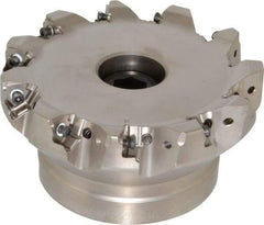 Seco - 11 Inserts, 5" Cut Diam, 1-1/2" Arbor Diam, 0.295" Max Depth of Cut, Indexable Square-Shoulder Face Mill - 0/90° Lead Angle, 2.48" High, XNEX 0806.. Insert Compatibility, Through Coolant, Series Square 6 - Apex Tool & Supply