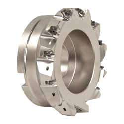 Seco - 12 Inserts, 6" Cut Diam, 2" Arbor Diam, 0.295" Max Depth of Cut, Indexable Square-Shoulder Face Mill - 0/90° Lead Angle, 2.48" High, XNEX 0806.. Insert Compatibility, Through Coolant, Series Square 6 - Apex Tool & Supply