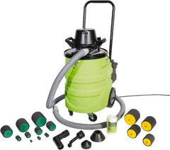 Greenlee - 12 Gal Plastic Tank, Electric Powered Power Fishing Blower/Wet/Dry Vacuum System - 120 Volt, 11.8 Amps, 15' Hose Fitting, Washable Stainless Steel, Accessories Included - Apex Tool & Supply