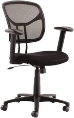 OIF - 41-1/8" High Task Chair - 25" Wide x 26" Deep, Mesh Seat, Black - Apex Tool & Supply