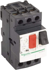 Schneider Electric - 32 Amp, 690 VAC at 50/60 Hz, 3 Pole, Bolt On, Clip Motor Circuit Breaker - Thermal Magnetic Trip, Multiple Breaking Capacity Ratings, 78mm Deep x 89mm High x 45mm Wide - Apex Tool & Supply