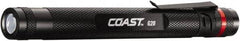 Coast Cutlery - White LED Bulb, 18 Lumens, Industrial/Tactical Flashlight - Black Aluminum Body, 2 AAA Batteries Included - Apex Tool & Supply