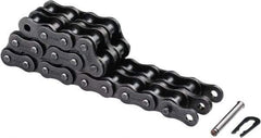 U.S. Tsubaki - 5/8" Pitch, ANSI 50, Solid Roller Chain - Chain No. 50, 6,505 Lb. Capacity, 0.4" Roller Diam, 3/8" Roller Width - Apex Tool & Supply