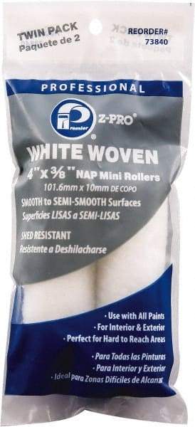 Premier Paint Roller - 3/8" Nap, 4" Wide Paint Mini Roller Covers - Semi-Smooth Texture, Woven - Apex Tool & Supply