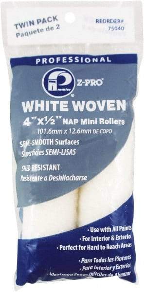 Premier Paint Roller - 1/2" Nap, 4" Wide Paint Mini Roller Covers - Semi-Rough Texture, Woven - Apex Tool & Supply