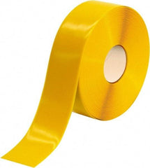 PRO-SAFE - Yellow Solid Color PVC Tape - 3" Wide x 100' Long x 50 mil Thick, General Traffic - Apex Tool & Supply