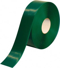 PRO-SAFE - Green Solid Color PVC Tape - 3" Wide x 100' Long x 50 mil Thick, General Traffic - Apex Tool & Supply