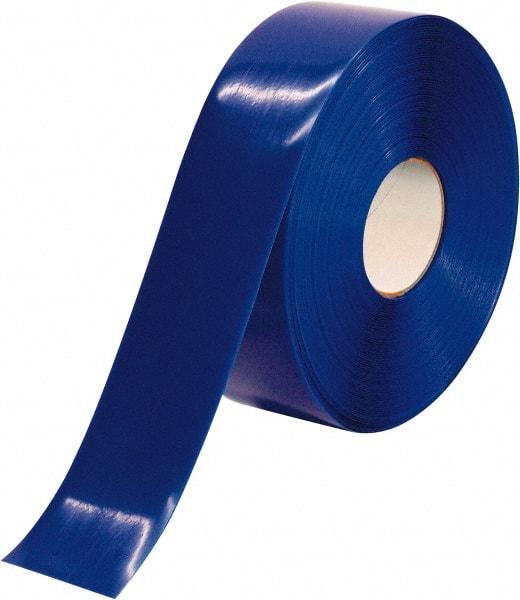 PRO-SAFE - Blue Solid Color PVC Tape - 3" Wide x 100' Long x 50 mil Thick, General Traffic - Apex Tool & Supply