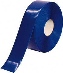 PRO-SAFE - Blue Solid Color PVC Tape - 3" Wide x 100' Long x 50 mil Thick, General Traffic - Apex Tool & Supply
