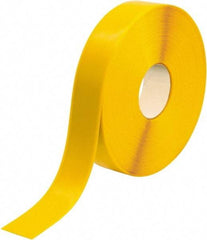 PRO-SAFE - Yellow Solid Color PVC Tape - 2" Wide x 100' Long x 50 mil Thick, General Traffic - Apex Tool & Supply