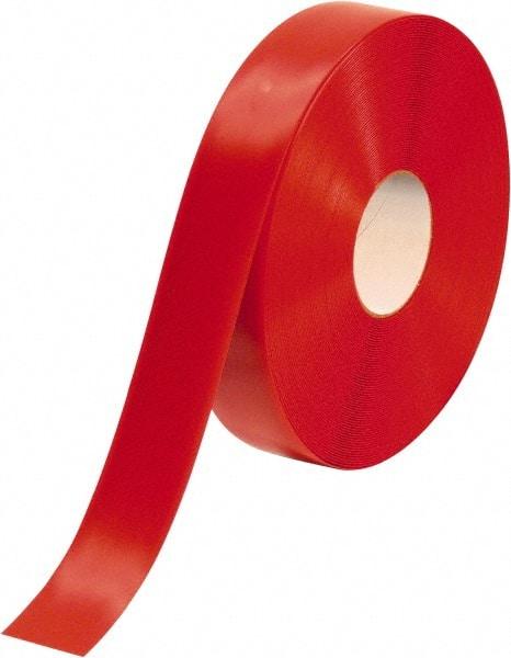PRO-SAFE - Red Solid Color PVC Tape - 2" Wide x 100' Long x 50 mil Thick, General Traffic - Apex Tool & Supply