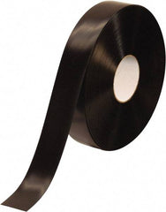 PRO-SAFE - Black Solid Color PVC Tape - 2" Wide x 100' Long x 50 mil Thick, General Traffic - Apex Tool & Supply