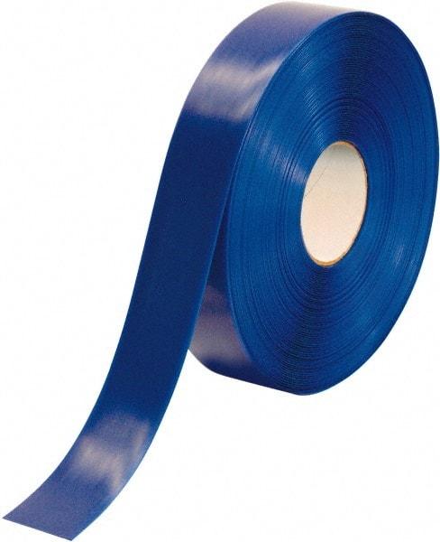 PRO-SAFE - Blue Solid Color PVC Tape - 2" Wide x 100' Long x 50 mil Thick, General Traffic - Apex Tool & Supply