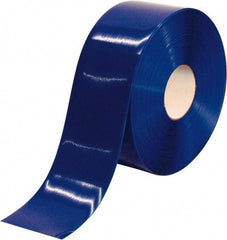 PRO-SAFE - Blue Solid Color PVC Tape - 4" Wide x 100' Long x 50 mil Thick, General Traffic - Apex Tool & Supply
