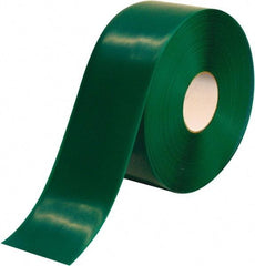 PRO-SAFE - Green Solid Color PVC Tape - 4" Wide x 100' Long x 50 mil Thick, General Traffic - Apex Tool & Supply