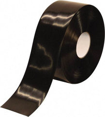 PRO-SAFE - Black Solid Color PVC Tape - 4" Wide x 100' Long x 50 mil Thick, General Traffic - Apex Tool & Supply