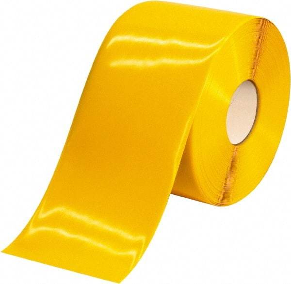 PRO-SAFE - Yellow Solid Color PVC Tape - 6" Wide x 100' Long x 50 mil Thick, General Traffic - Apex Tool & Supply