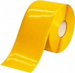 PRO-SAFE - Yellow Solid Color PVC Tape - 6" Wide x 100' Long x 50 mil Thick, General Traffic - Apex Tool & Supply