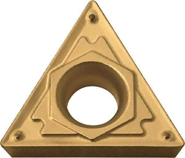 Kyocera - TCMT32.51 HQ Grade CA525 Carbide Turning Insert - TiCN/Al2O3/TiN Finish, 60° Triangle, 3/8" Inscr Circle, 5/32" Thick, 1/64" Corner Radius - Apex Tool & Supply