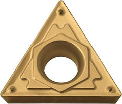 Kyocera - TCMT32.51 HQ Grade CA525 Carbide Turning Insert - TiCN/Al2O3/TiN Finish, 60° Triangle, 3/8" Inscr Circle, 5/32" Thick, 1/64" Corner Radius - Apex Tool & Supply