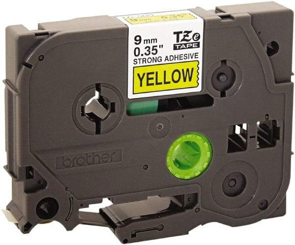 Brother - 3/8" Wide, Yellow Tape Cassette - For Label Maker - Apex Tool & Supply