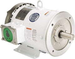 Leeson - 3 Max hp, 1,800 Max RPM, Premium Efficient Electric AC DC Motor - 230/460 V Input, Three Phase, 182TC Frame, C-Face with Base Mount, TEFC Enclosure - Apex Tool & Supply