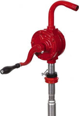 PRO-LUBE - Oil & Fuel Lubrication 0.07 Gal/Turn Flow Cast Iron Rotary Hand Pump - For 15 to 55 Gal Container - Apex Tool & Supply