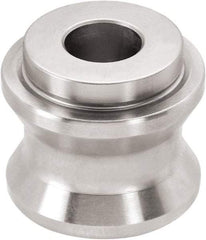 Jergens - M8 Round Head Hardened Steel & Stainless Steel Clamp Cylinder Pressure Point - For ZPS, 1-9/16" Wide - Apex Tool & Supply