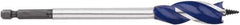 Irwin - 5/8", 1/4" Hex Shank, Bright Finish, High Speed Steel, Spade Blade Drill Bit - 2 Spurs, 6" Overall Length, 4-1/4" Shank Length, No Wire Fishing Hole - Apex Tool & Supply