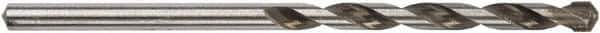 Irwin - 3/16" 135° Carbide-Tipped Jobber Drill - Oxide Finish, Spiral Flute, Straight Shank, 3-3/4" OAL, Split Point - Apex Tool & Supply