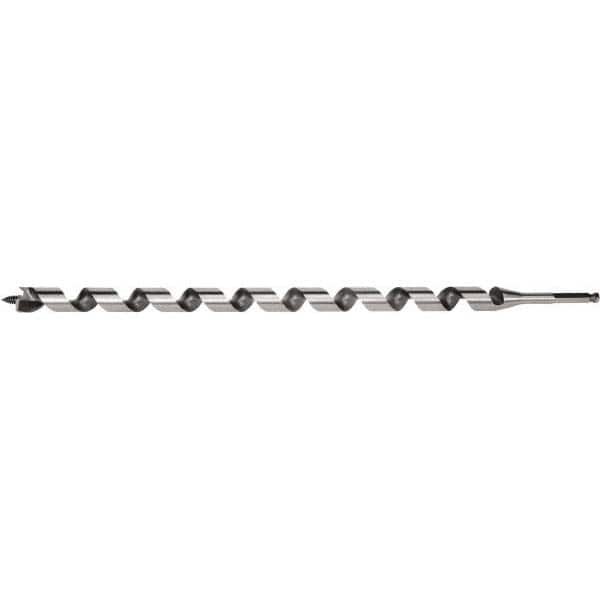 Irwin - 13/16", 5/8" Diam Hex Shank, 24" Overall Length with 21" Twist, Utility Auger Bit - Apex Tool & Supply