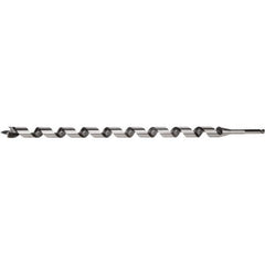 Irwin - 13/16", 5/8" Diam Hex Shank, 24" Overall Length with 21" Twist, Utility Auger Bit - Apex Tool & Supply