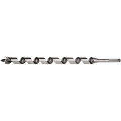 Irwin - 15/16", 7/16" Diam Hex Shank, 18" Overall Length with 15" Twist, Utility Auger Bit - Apex Tool & Supply