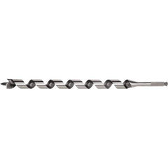 Irwin - 11/16", 7/16" Diam Hex Shank, 24" Overall Length with 21" Twist, Utility Auger Bit - Apex Tool & Supply