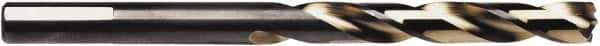 Irwin - 31/64" 135° High Speed Steel Jobber Drill - Oxide/Gold Finish, Spiral Flute, Straight Shank, 5-7/8" OAL - Apex Tool & Supply
