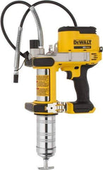DeWALT - 10,000 Max psi, Flexible Battery-Operated Grease Gun - 16 oz Capacity, Bulk & Cartridge Fill, Includes Shoulder Strap - Apex Tool & Supply