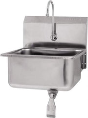 SANI-LAV - 19" Long x 16" Wide Inside, 1 Compartment, Grade 304 Stainless Steel Hands Free Hand Sink - 18 Gauge, 21" Long x 20" Wide x 24" High Outside, 10" Deep - Apex Tool & Supply