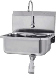 SANI-LAV - 17" Long x 14" Wide Inside, 1 Compartment, Grade 304 Stainless Steel Hands Free Hand Sink - 18 Gauge, 19" Long x 18" Wide x 21" High Outside, 7" Deep - Apex Tool & Supply