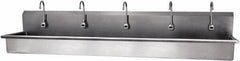 SANI-LAV - 97" Long x 16-1/2" Wide Inside, 1 Compartment, Grade 304 Stainless Steel Hands Free Hand Sink - 16 Gauge, 100" Long x 20" Wide x 18" High Outside, 8" Deep - Apex Tool & Supply