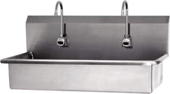 SANI-LAV - 57" Long x 16-1/2" Wide Inside, 1 Compartment, Grade 304 Stainless Steel Hands Free Hand Sink - 16 Gauge, 40" Long x 20" Wide x 18" High Outside, 8" Deep - Apex Tool & Supply