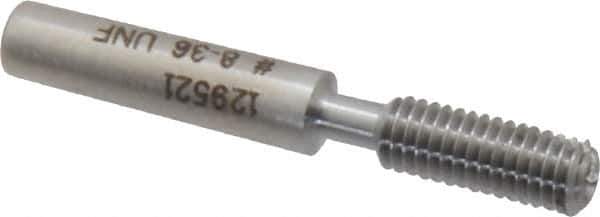 GF Gage - #8-36, Class 2B, 3B, Single End Plug Thread Go Gage - Hardened Tool Steel, Size 0 Handle Not Included - Apex Tool & Supply