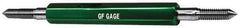 GF Gage - 7/8-14 Go/No Go Truncated Taperlock Thread Setting Plug Gage - Class 3A, Size 4 Handle, Steel - Apex Tool & Supply