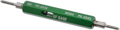 GF Gage - #0-80, Class 2B, Double End Plug Thread Go/No Go Gage - Hardened Tool Steel, Size 000 Handle Included - Apex Tool & Supply