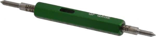 GF Gage - #2-56, Class 2B, Double End Plug Thread Go/No Go Gage - Hardened Tool Steel, Size 000 Handle Included - Apex Tool & Supply
