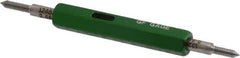 GF Gage - #2-56, Class 2B, Double End Plug Thread Go/No Go Gage - Hardened Tool Steel, Size 000 Handle Included - Apex Tool & Supply