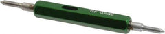 GF Gage - #2-64, Class 2B, Double End Plug Thread Go/No Go Gage - Hardened Tool Steel, Size 000 Handle Included - Apex Tool & Supply