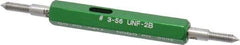 GF Gage - #3-56, Class 2B, Double End Plug Thread Go/No Go Gage - Hardened Tool Steel, Size 000 Handle Included - Apex Tool & Supply