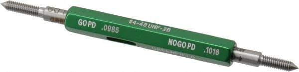 GF Gage - #4-48, Class 2B, Double End Plug Thread Go/No Go Gage - Hardened Tool Steel, Size 00 Handle Included - Apex Tool & Supply